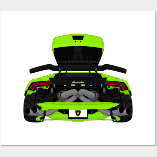 HURACAN LIME Posters and Art